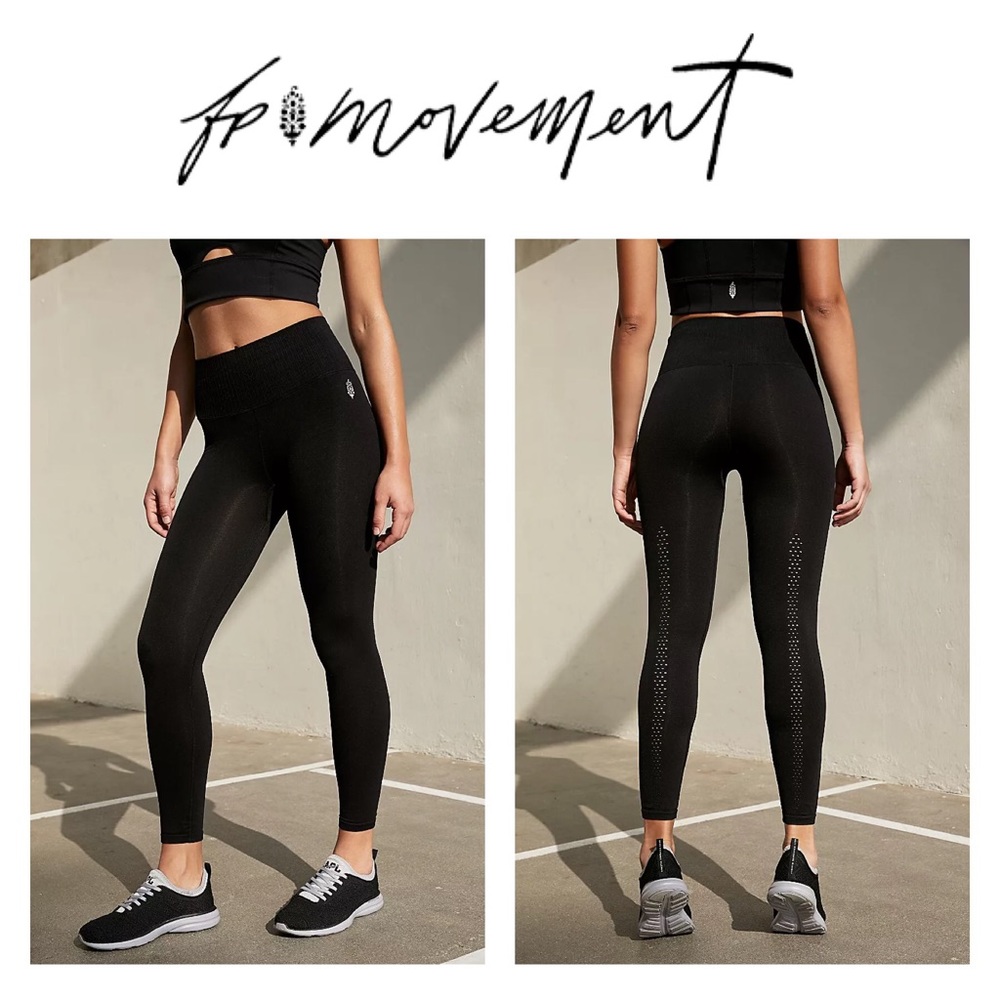 Free People Black High-Rise 7/8 Good Karma Legging